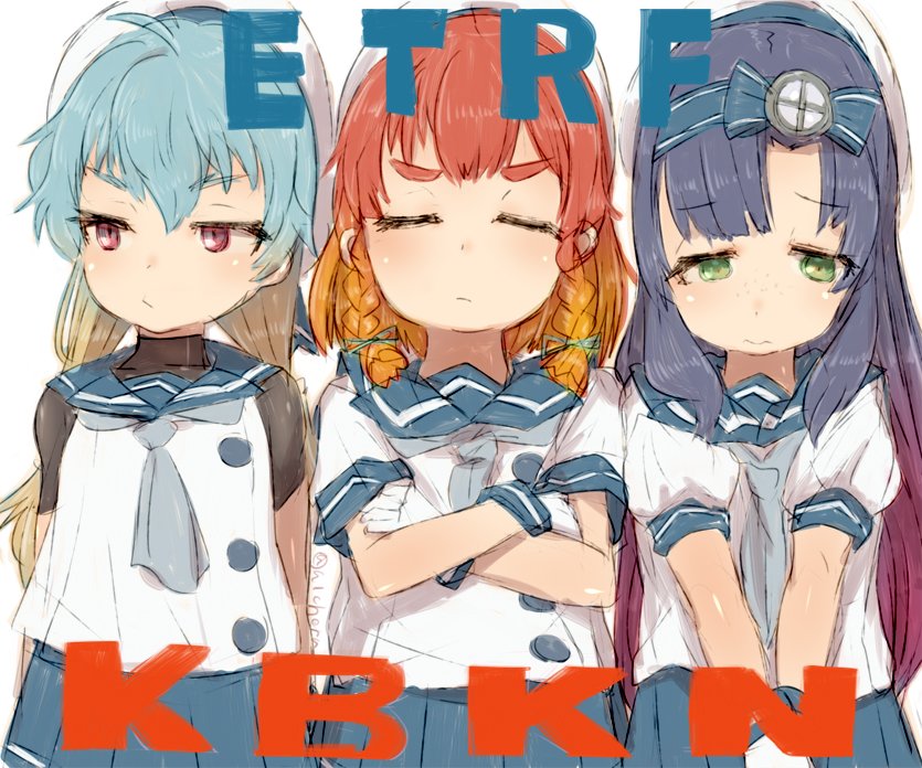 etorofu, sado, and matsuwa (kantai collection) drawn by alchera