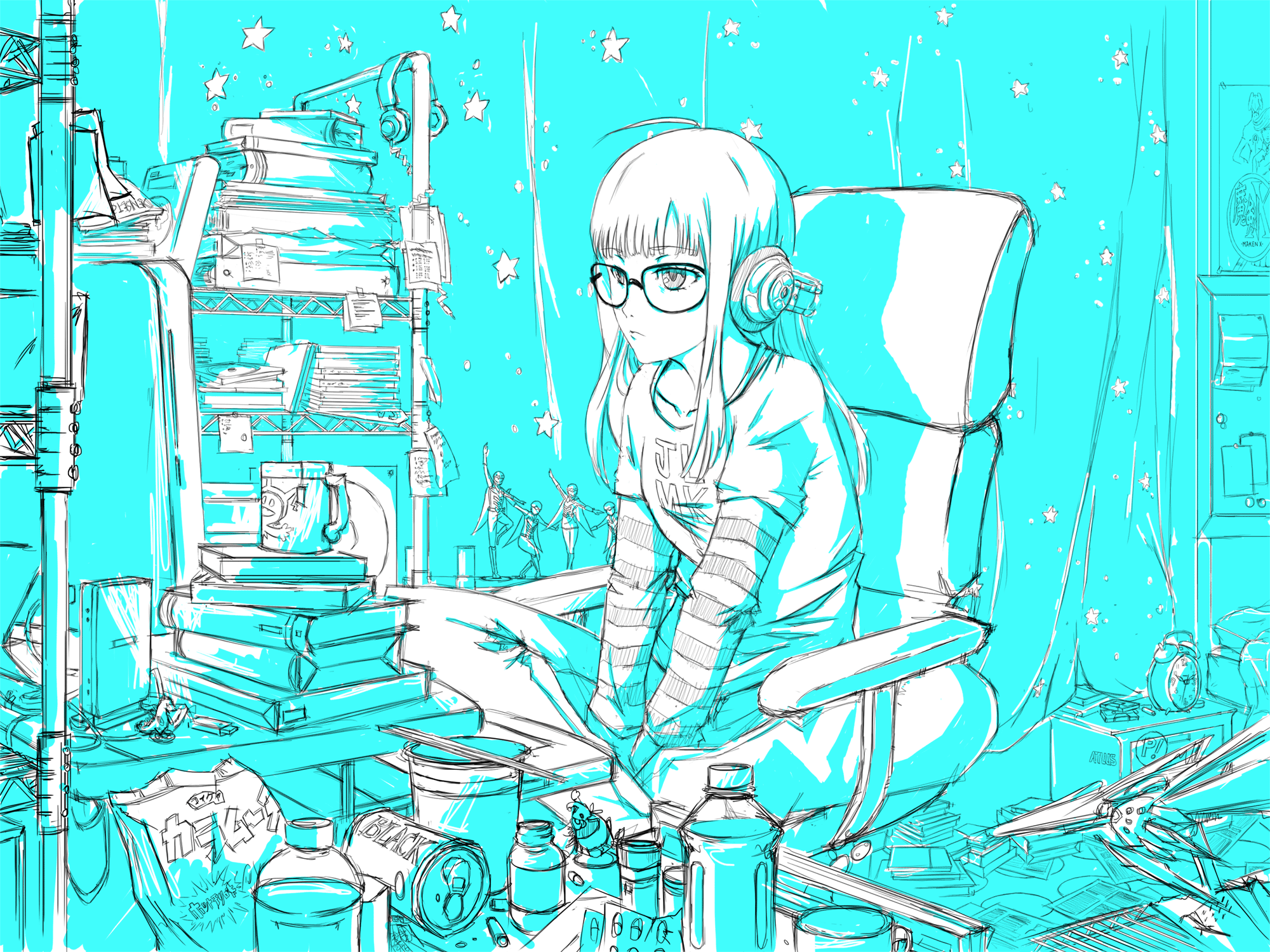 sakura futaba and jack frost (persona and 1 more) drawn by atelier_gokujou