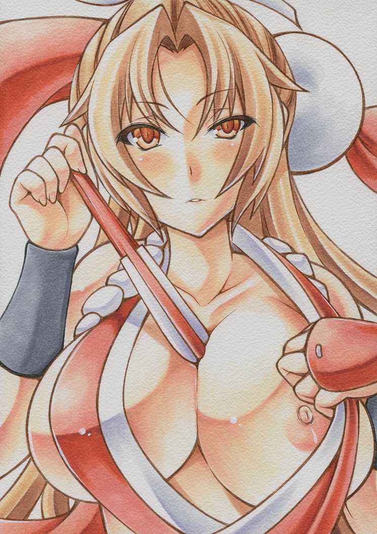 shiranui mai (the king of fighters and 1 more) drawn by yutakasan-love
