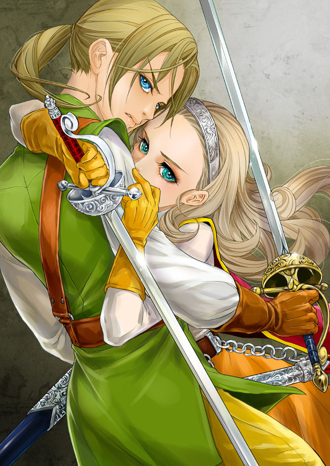 anlucea and touma (dragon quest and 1 more) drawn by kosuga_kumi