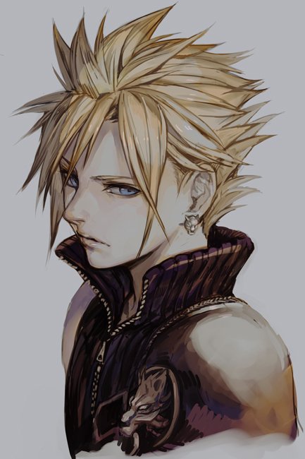 cloud strife (final fantasy and 1 more) drawn by hungry_clicker