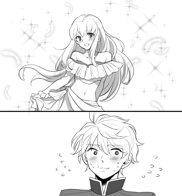 slaine troyard and asseylum vers allusia (aldnoah.zero) drawn by animoool