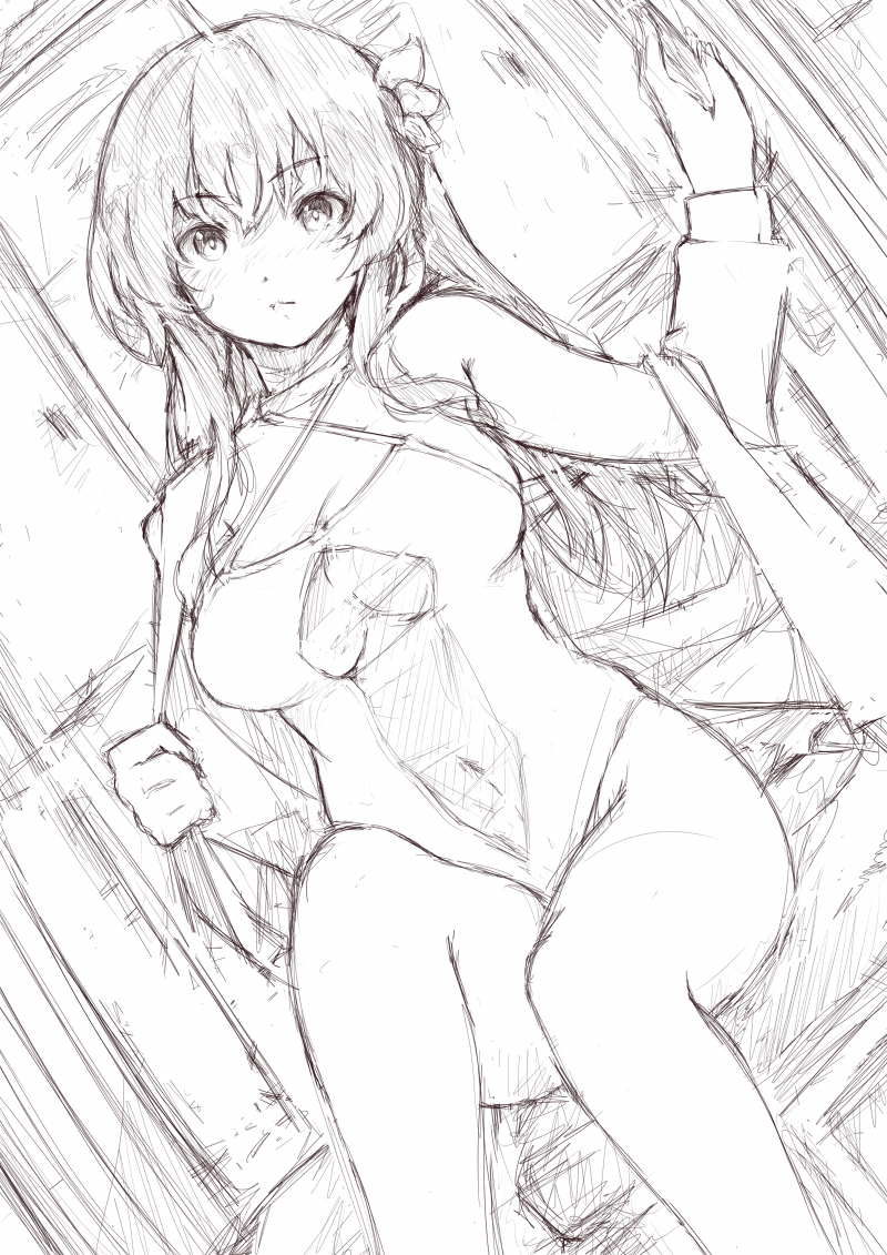 takao and kisaragi (kantai collection and 1 more) drawn by eleaclarisse