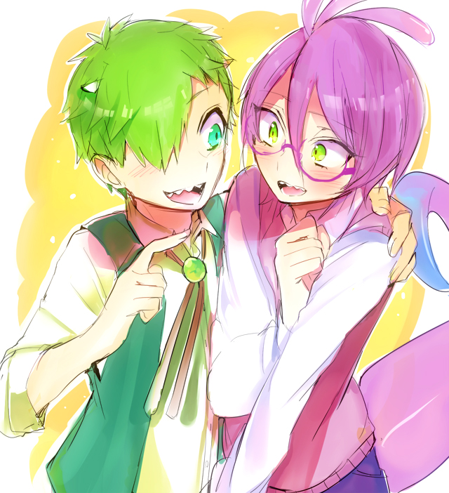 mike wazowski and randall boggs (monsters inc. and 1 more) drawn by chiori_(dd07mw)