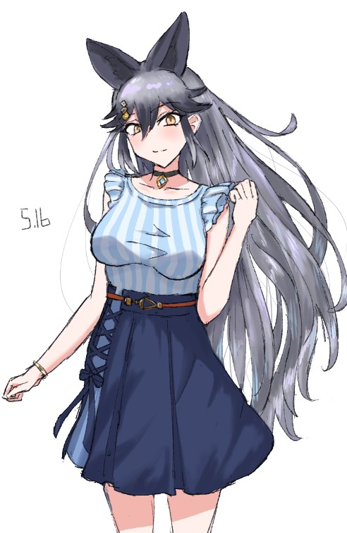 silver fox (kemono friends and 1 more) drawn by shinryuu_(iwata12181126)