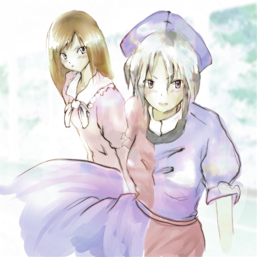 houraisan kaguya and yagokoro eirin (touhou) drawn by yae_(mono110)