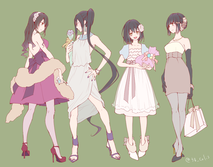 ashigara, haguro, nachi, and myoukou (kantai collection) drawn by colis