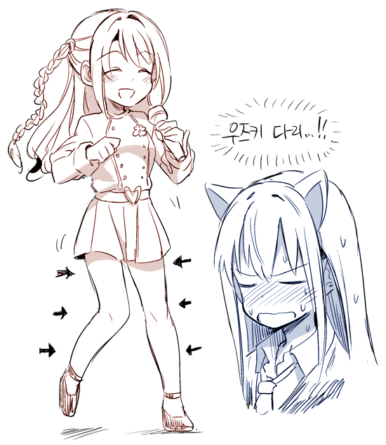 shibuya rin and shimamura uzuki (idolmaster and 1 more) drawn by akni