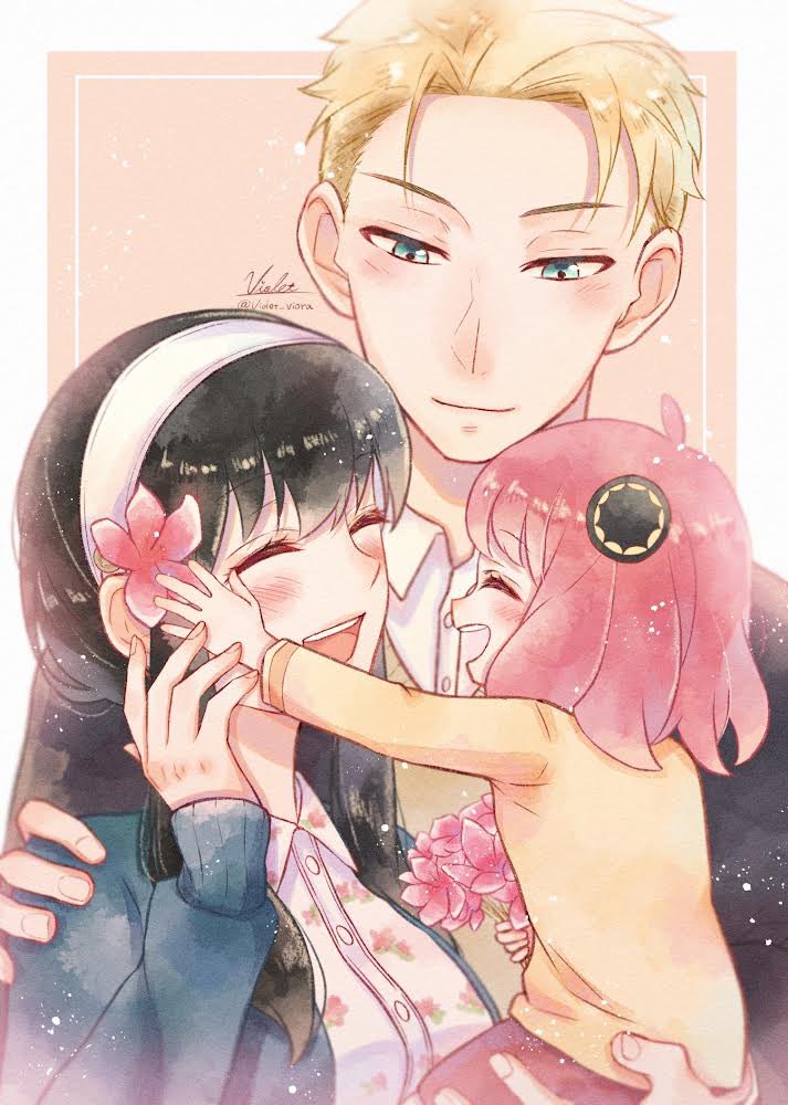 yor briar, anya, and twilight (spy x family) drawn by violet_viora