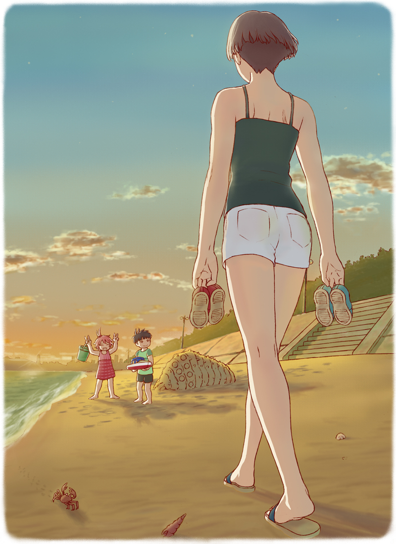 lisa, ponyo, sousuke, and ohmu (kaze no tani no nausicaa and 1 more) drawn by jas_(littlecrime)