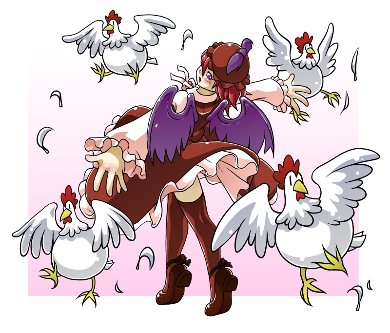mystia lorelei (touhou) drawn by h.dupp_(nama_aakiruu)