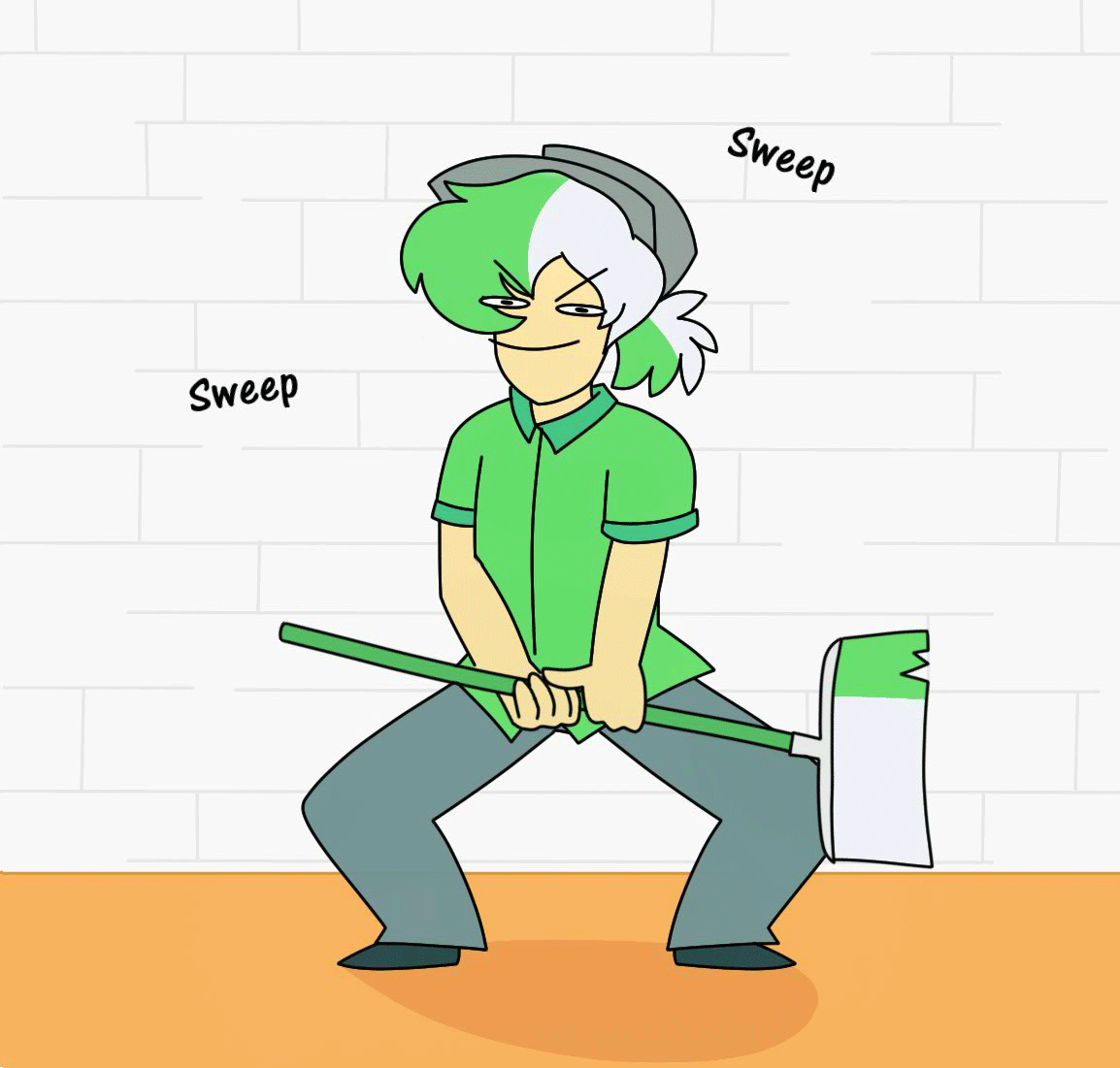 gotta sweep (baldi's basics) drawn by mr-ms-faded