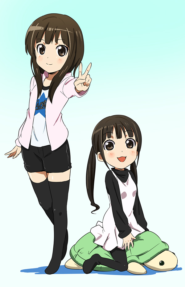 hikasa youko and oogame asuka (real life) drawn by yuu_(1007yu)