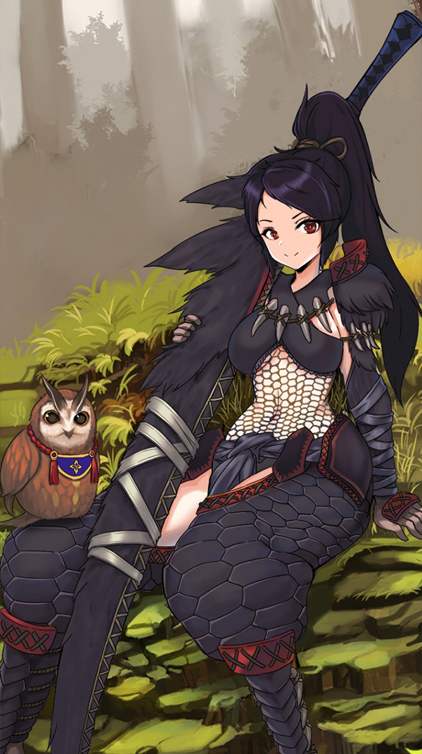 monster hunter and cohoot (monster hunter and 1 more) drawn by jamgom