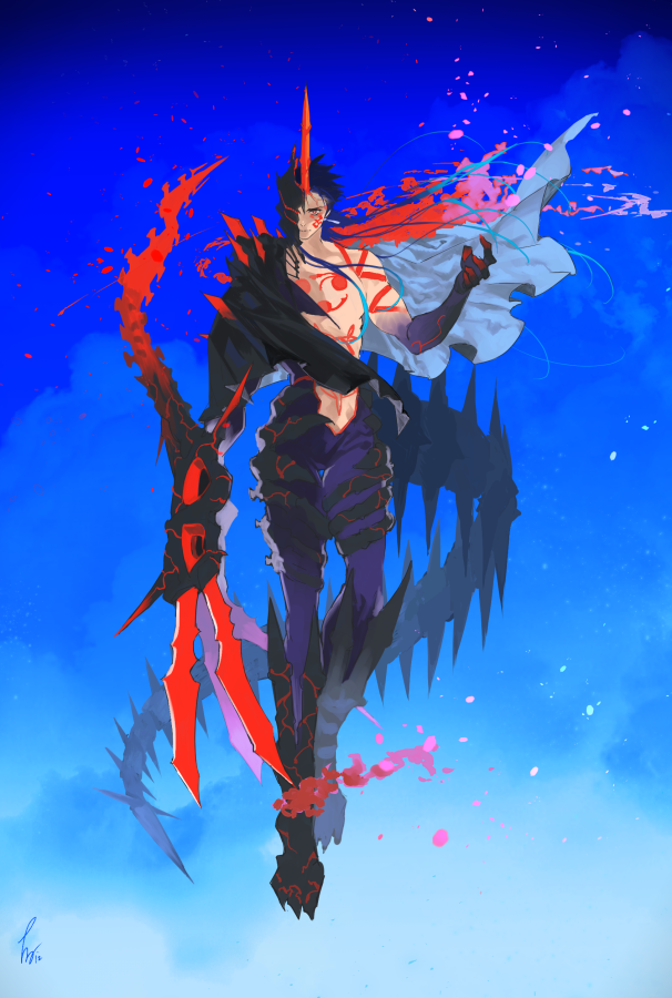 cu chulainn and cu chulainn alter (fate and 1 more) drawn by iz_izhara