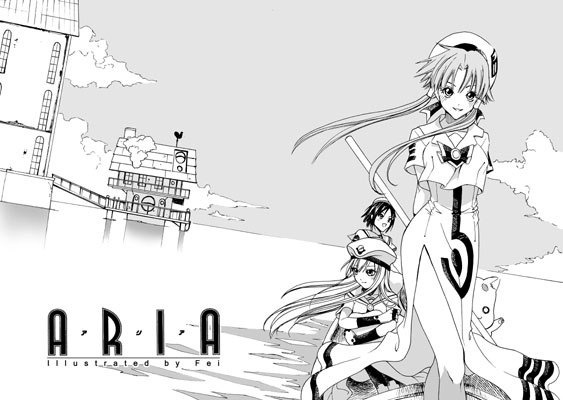 mizunashi akari, alice carroll, aika granzchesta, and aria pokoteng (aria) drawn by fei_(maidoll)