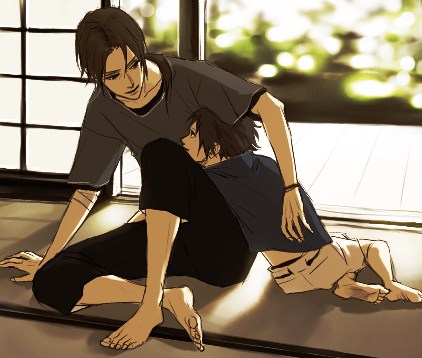 uchiha sasuke and uchiha itachi (naruto) drawn by lily_(artist)