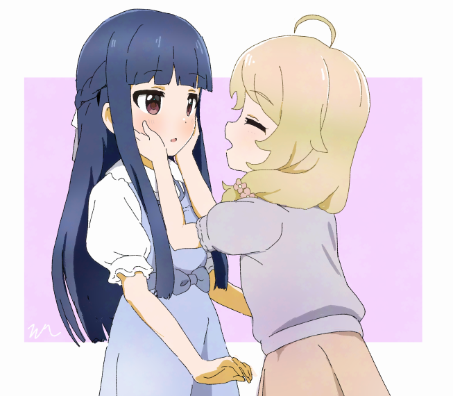 sajo yukimi and yusa kozue (idolmaster and 2 more) drawn by aayh
