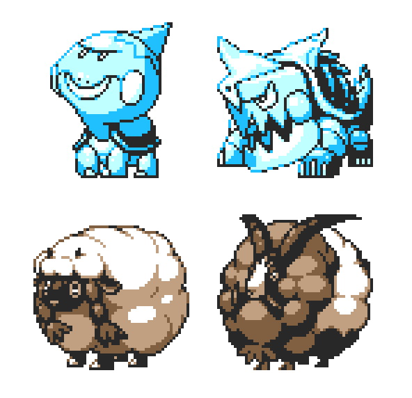 wooloo, drednaw, dubwool, and chewtle (pokemon and 1 more) drawn by pat_attackerman