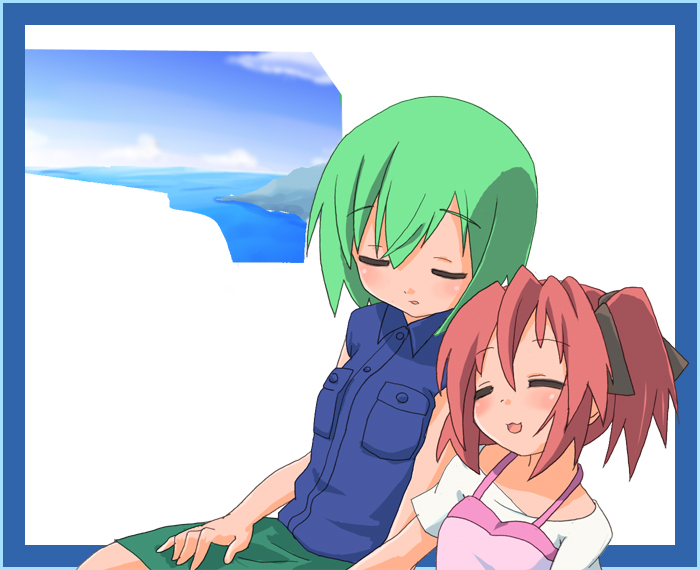 kobayakawa yutaka and iwasaki minami (lucky star) drawn by sora_to_umi