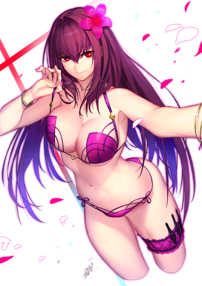 scathach (fate and 1 more) drawn by azusa_(hws)
