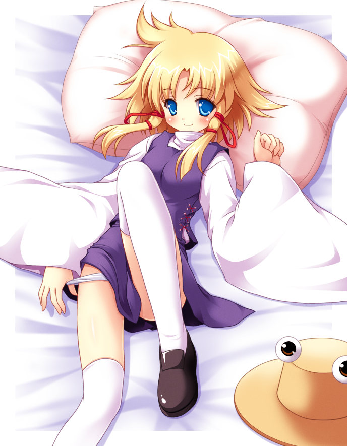 moriya suwako and pyonta (touhou) drawn by yamasan