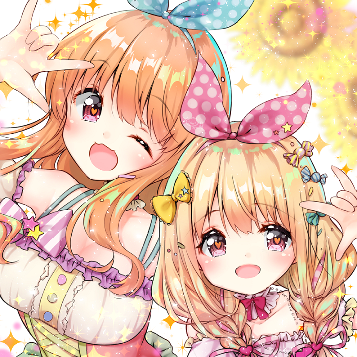 futaba anzu and moroboshi kirari (idolmaster and 1 more) drawn by sawa_(sawasaku)