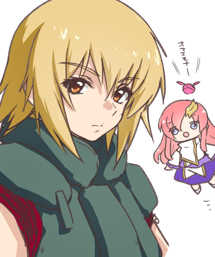cagalli yula athha and lacus clyne (gundam and 1 more) drawn by kiikii_(kitsukedokoro)