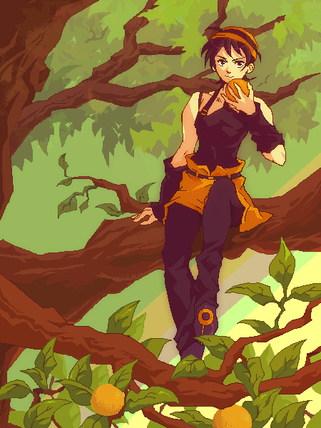 narancia ghirga (jojo no kimyou na bouken and 1 more) drawn by areri