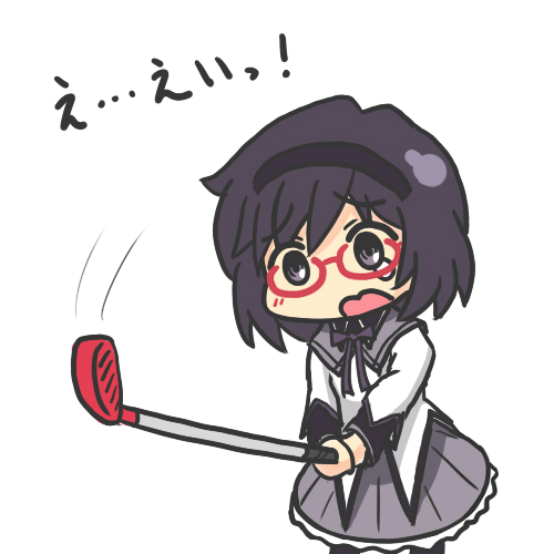 akemi homura and urushibara luka (mahou shoujo madoka magica and 1 more) drawn by yunkaasu_(kakushiaji)