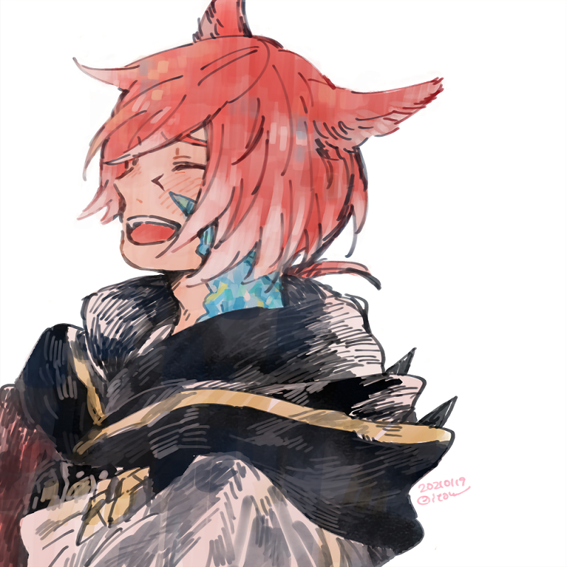 g'raha tia and crystal exarch (final fantasy and 1 more) drawn by itowo_(itowc)