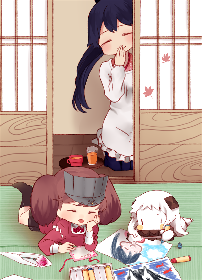 ryuujou, houshou, northern ocean princess, and battleship princess (kantai collection) drawn by kobone