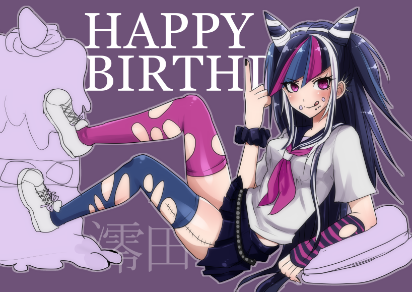 mioda ibuki (danganronpa and 1 more) drawn by usagigenki