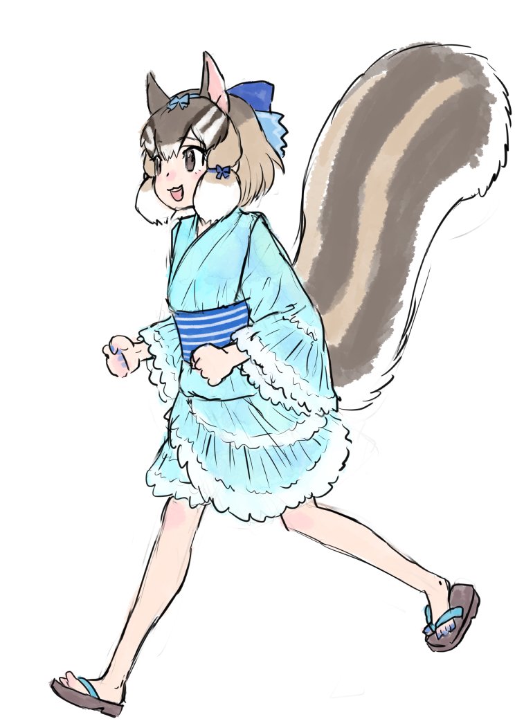 siberian chipmunk (kemono friends and 1 more) drawn by kishida_shiki