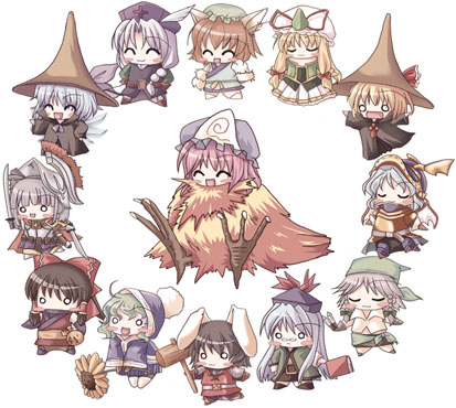 hakurei reimu, remilia scarlet, izayoi sakuya, konpaku youmu, cirno, and 18 more (touhou and 2 more)