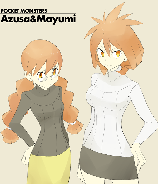 brigette and lanette (pokemon and 2 more) drawn by shigino_sohuzi