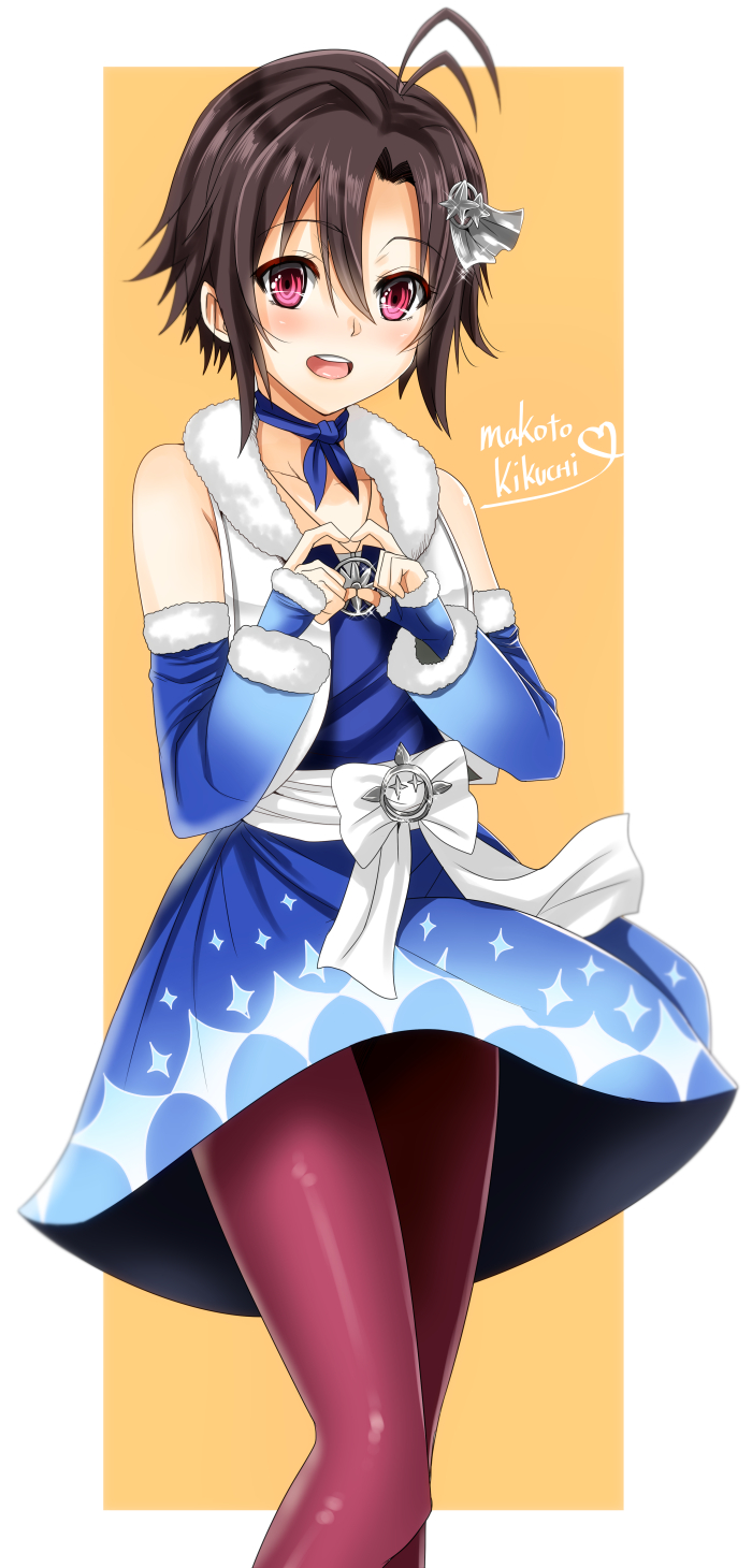 kikuchi makoto (idolmaster and 1 more) drawn by yamada_naoko_(hideko1227)