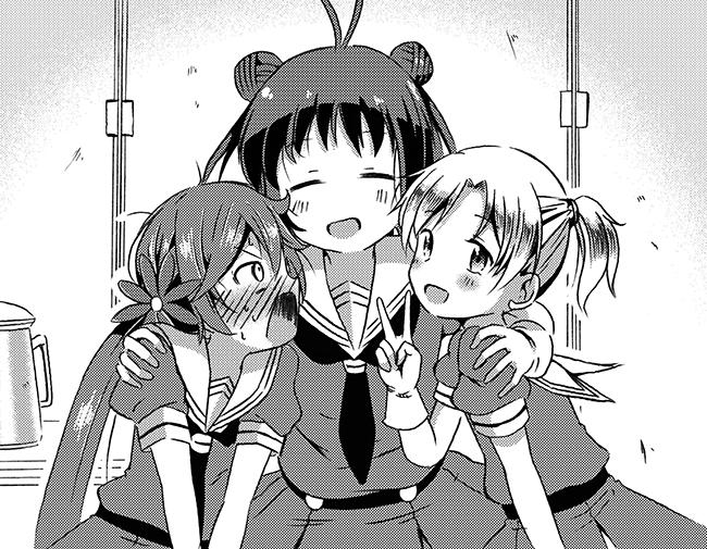 akebono, naka, and maikaze (kantai collection) drawn by shino_(ponjiyuusu)