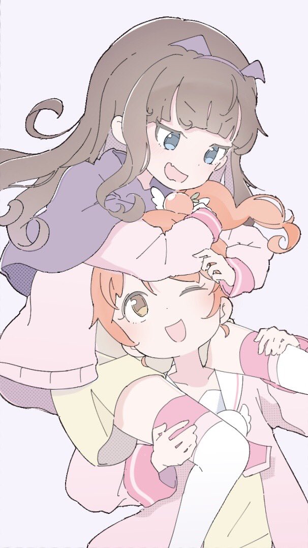 kurosu aroma and shiratama mikan (pretty series and 1 more) drawn by ranirani