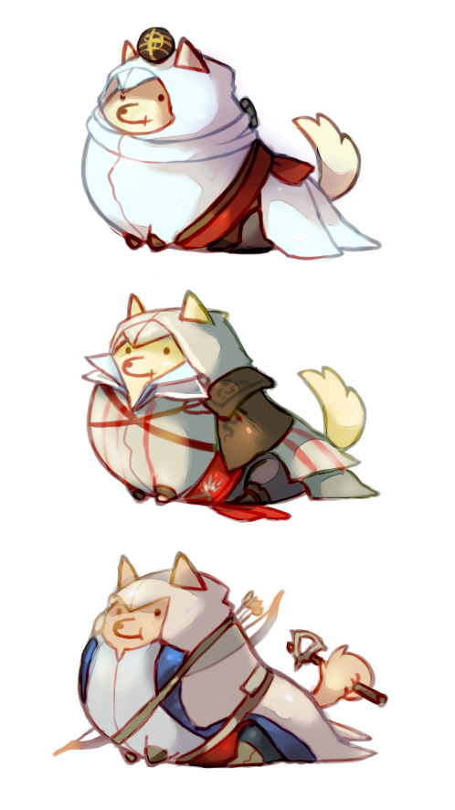 ezio auditore da firenze, altair ibn la-ahad, and connor kenway (assassin's creed ii and 2 more) drawn by deathdog