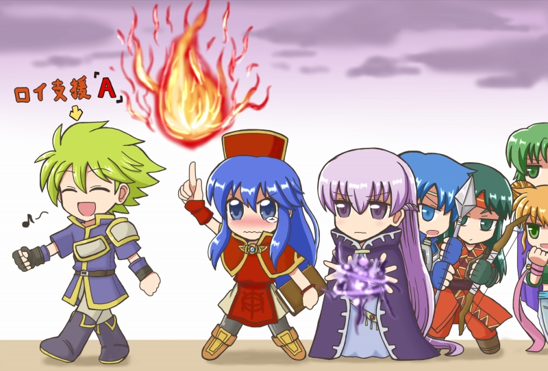 lilina, sophia, cecilia, shanna, larum, and 2 more (fire emblem and 1 more) drawn by reverse_(bluefencer)