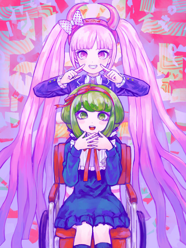 towa monaca and utsugi kotoko (danganronpa and 1 more) drawn by sawawa