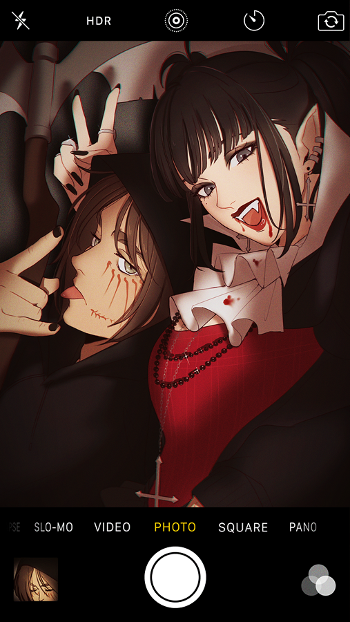 mikasa ackerman, eren yeager, death, and grim reaper (shingeki no kyojin) drawn by hanpetos