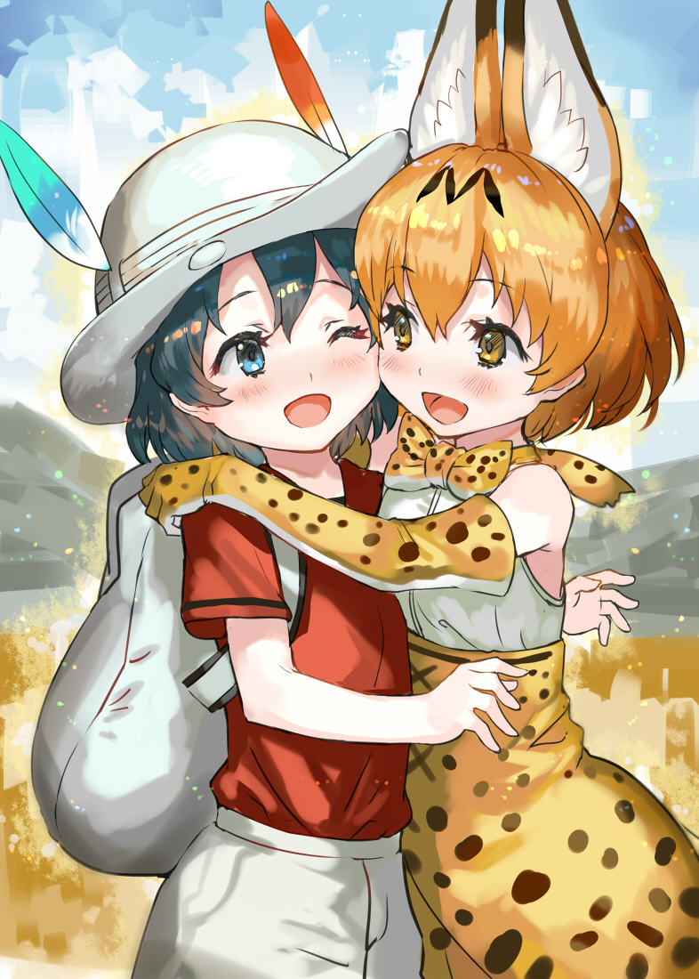 serval and kaban (kemono friends) drawn by ran'ou_(tamago_no_kimi)