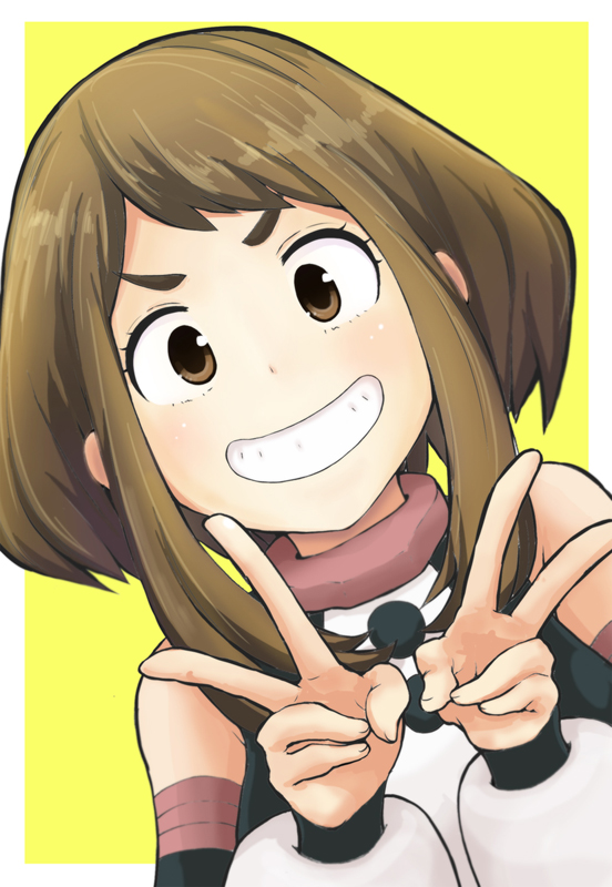 uraraka ochaco (boku no hero academia) drawn by ke-ke
