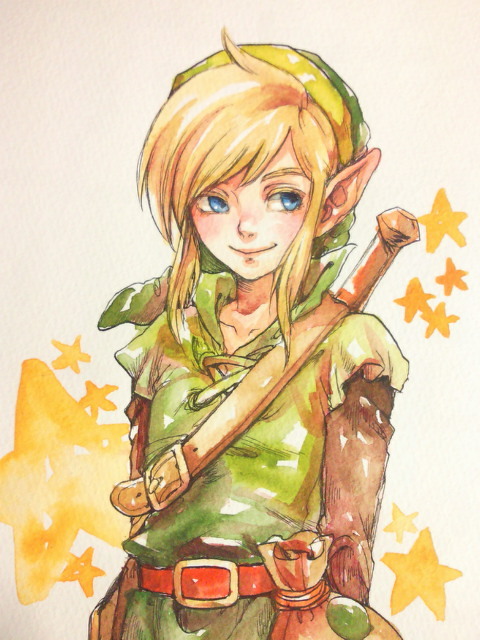 link (the legend of zelda) drawn by morito_leaf9