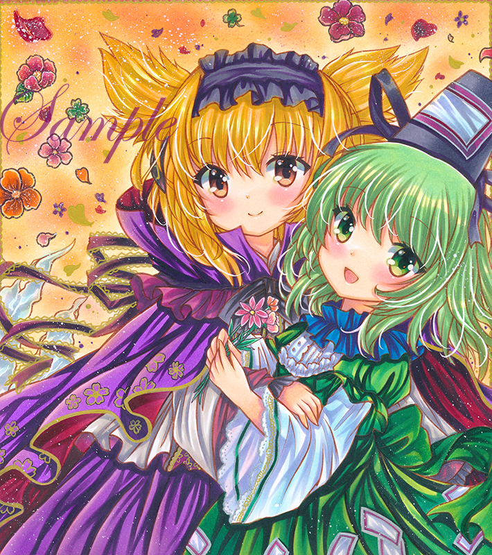 toyosatomimi no miko and soga no tojiko (touhou) drawn by rui_(sugar3)