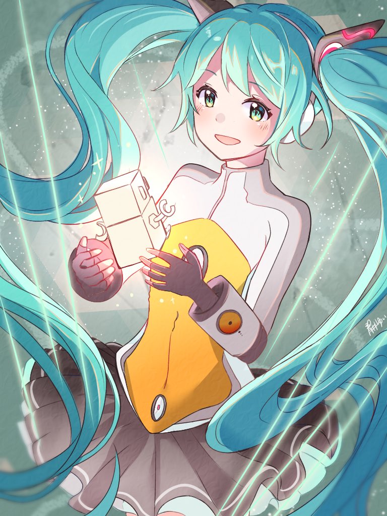 hatsune miku (vocaloid and 1 more) drawn by aoiyui