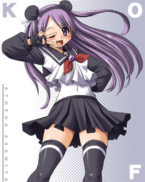 asamiya athena (the king of fighters and 1 more) drawn by tonpuu