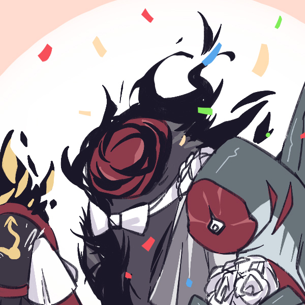 dante, headless ichthys, and dullahan (project moon and 1 more) drawn by mercuryhx